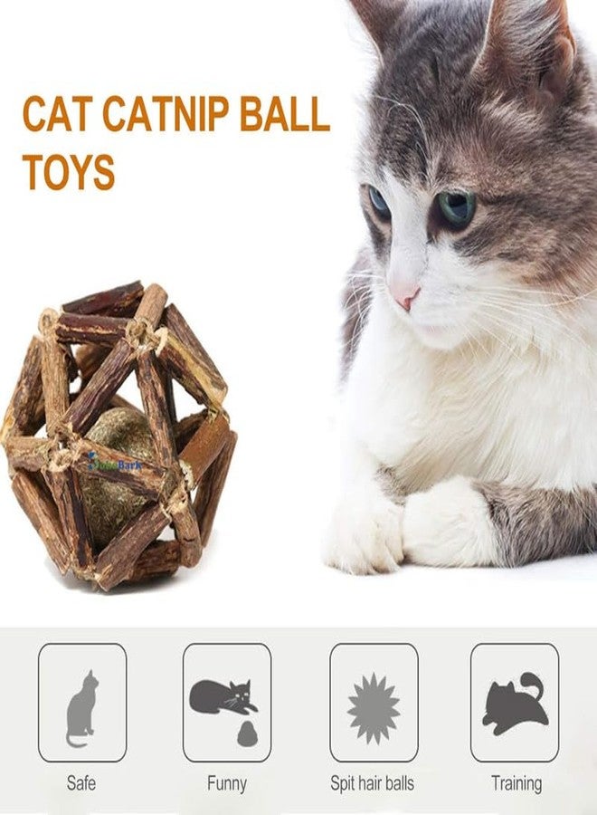 BohoBark ألعاب BohoBarkCatnip، قطعة واحدة من ألعاب القطط، عصا سيلفر فين طبيعية، كرات قفص وكرة جرس للقطط المنزلية، أدوات تنظيف أسنان القطط الصغيرة - Image 5